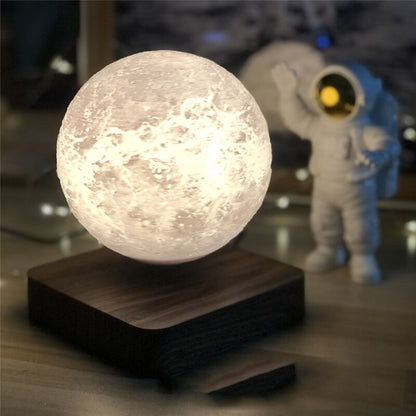 3D Magnetic Levitating Moon Planet Lamp Night Light Rotating LED Suspension 3D Moon Lamp for Bedroom Decoration Novelty Gifts