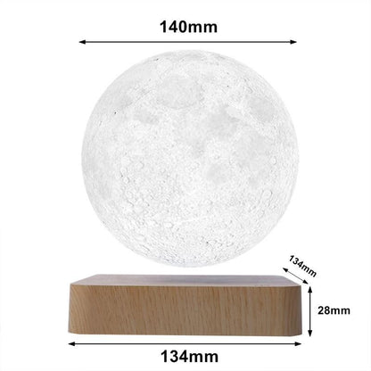 3D Magnetic Levitating Moon Planet Lamp Night Light Rotating LED Suspension 3D Moon Lamp for Bedroom Decoration Novelty Gifts