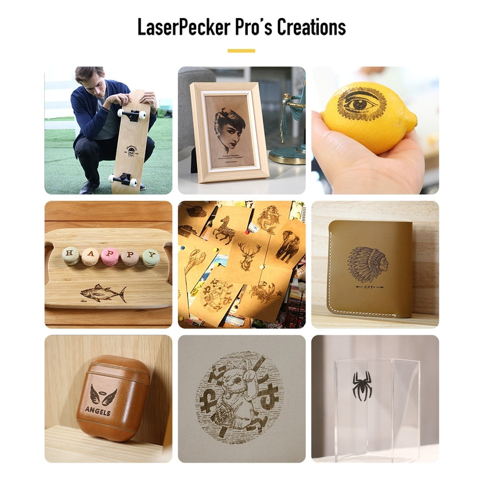 Mini Laserpecker Pro Professional Laser Engraver DIY 3D Printer Portable Laser Engraving Machine Desktop Etcher Cutter Engraver