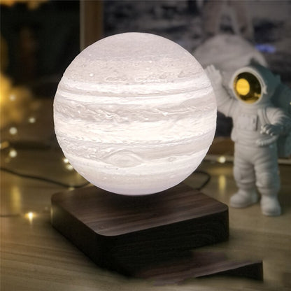 3D Magnetic Levitating Moon Planet Lamp Night Light Rotating LED Suspension 3D Moon Lamp for Bedroom Decoration Novelty Gifts