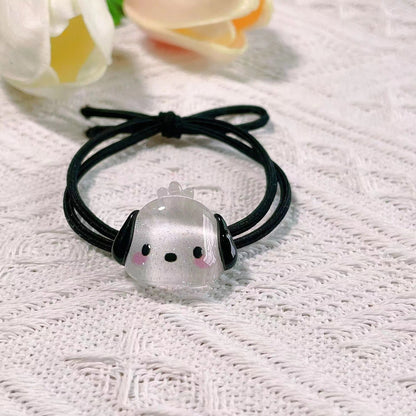 Sanrio Hello Kitty Melody Kuromi Cinnamoroll Cord Diy Gift Handwoven Rubber String Hair Rope Couple Bracelet Hairpin Gift