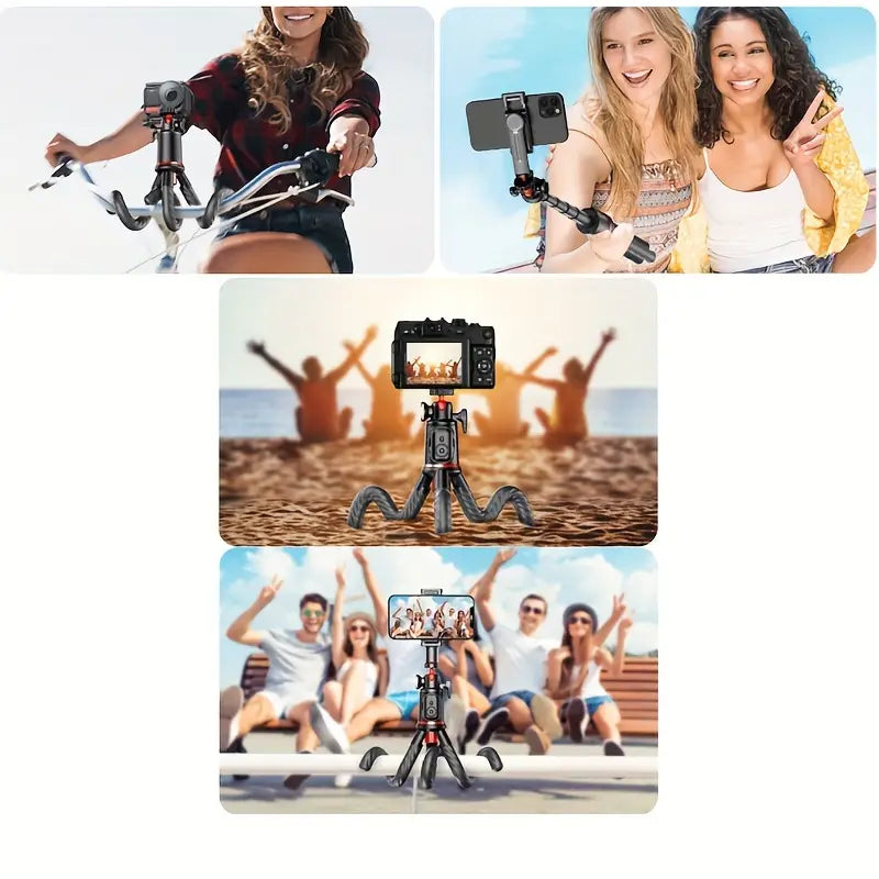 Octopus Selfie Pole Tripod Mobile Phone Micro Single Handheld Desktop Camera Holder Outdoor Live Streaming Shooting Sports Camera Tripod Holder