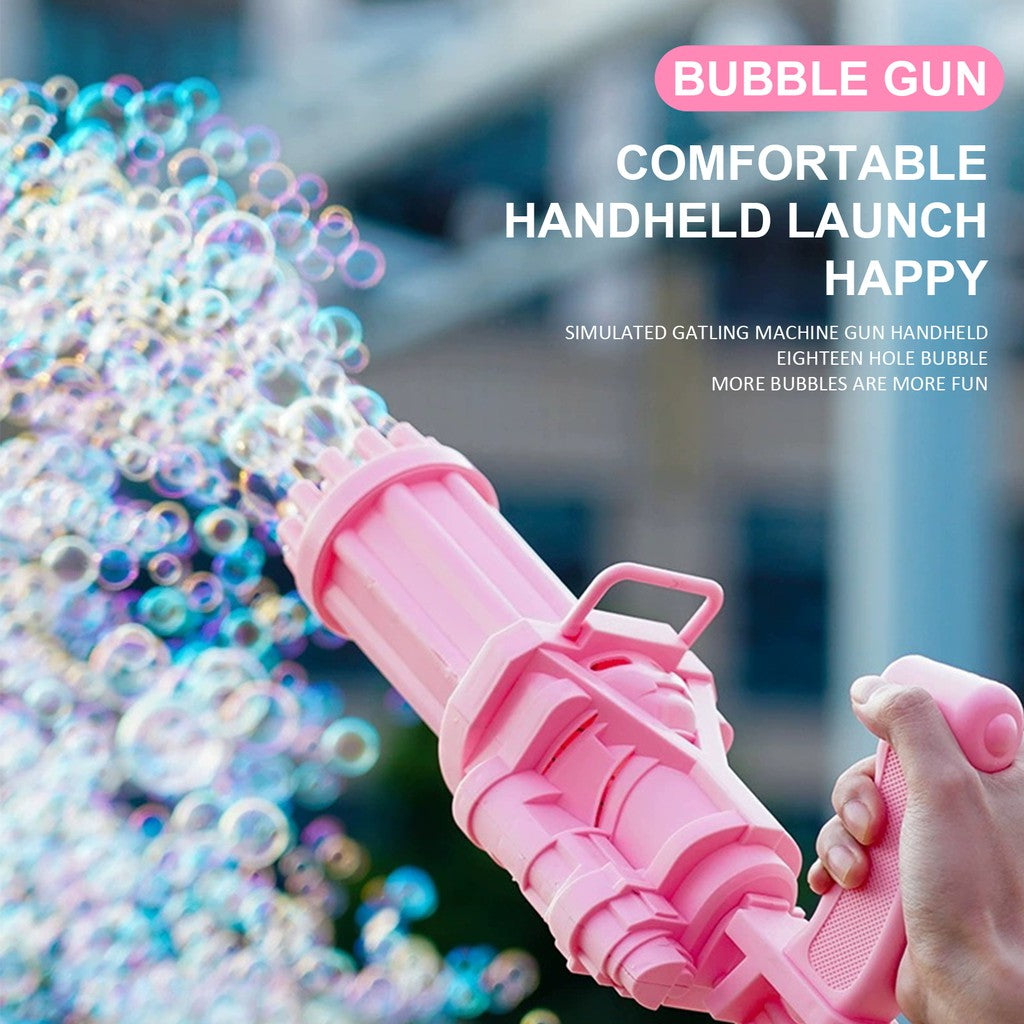 READY STOCK Gatling bubble machine Fully automatic Outdoor children's toys hot style Hot sale Kids Toys