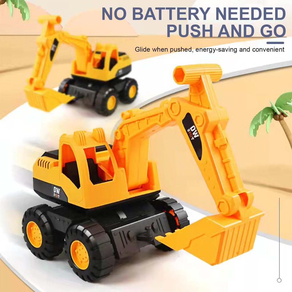 Engineering Car Truck Toys Bulldozer Play Vehicles Big Size Mainan Budak Lelaki gift for boy Good Quality Strong Plastic