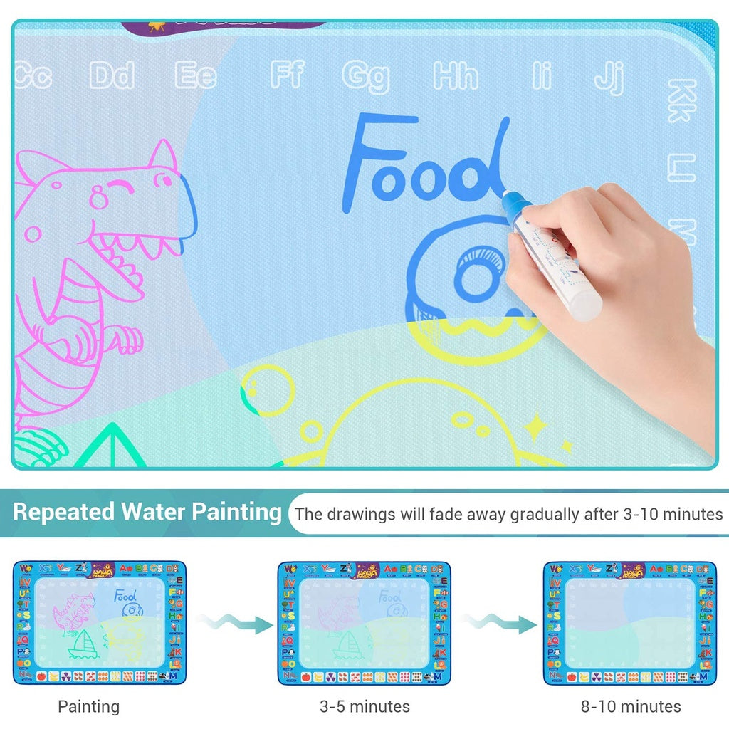 Magic Doodle Mat Water Drawing Pad Mat 100 X 75CM Large Painting Writing Educational Mat Toys for Girls Boys Age 3 - 12