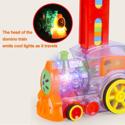 [Ready Stock] Domino train Automatic moving toys Domino Block Play Train Kereta domino