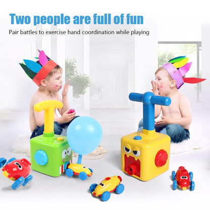 WISHDIAM Balloon Powered Cars,Inertial Balloon Car,Balloon launcher Toy Set,Creative Inflatable Balloon Pump Racing Car