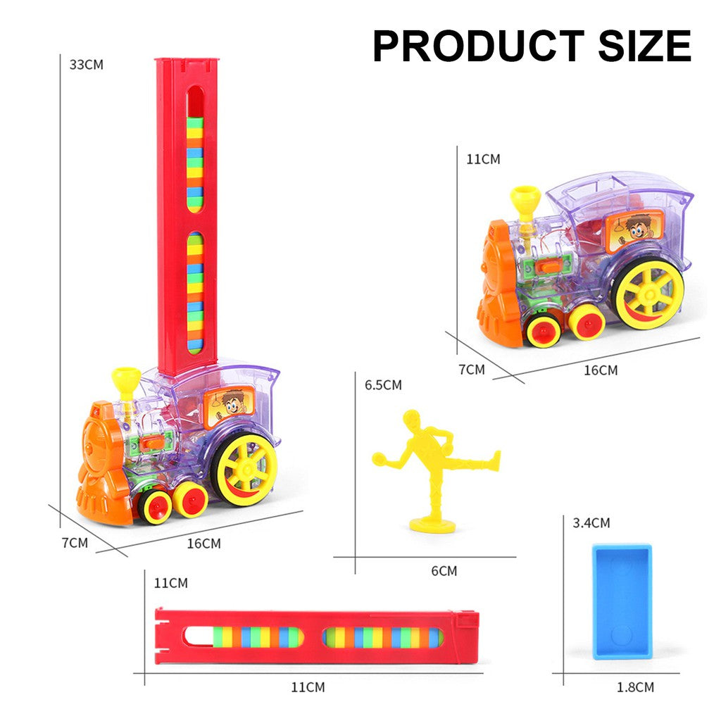 [Ready Stock] Domino train Automatic moving toys Domino Block Play Train Kereta domino