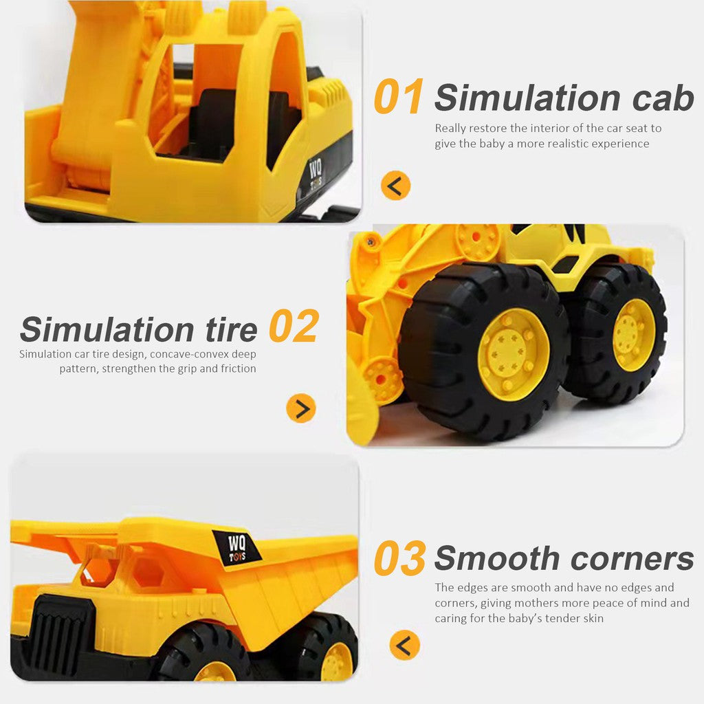 Engineering Car Truck Toys Bulldozer Play Vehicles Big Size Mainan Budak Lelaki gift for boy Good Quality Strong Plastic