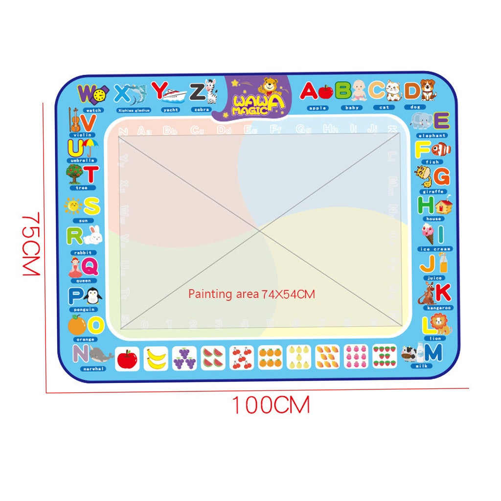 Magic Doodle Mat Water Drawing Pad Mat 100 X 75CM Large Painting Writing Educational Mat Toys for Girls Boys Age 3 - 12