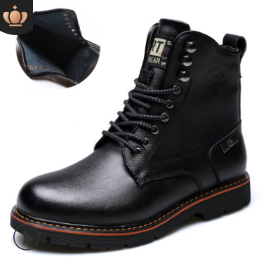 2021 autumn men's casual Martin boots men's plus velvet boots, Europe and the United States men's shoes fashion military boots