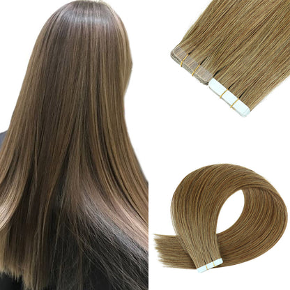 Double-sided Adhesive Hair Extension Piece PU Hair Wig