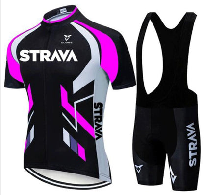 Strava Summer Cycling Wear Short Suit Team Road Mountain Bike Clothing Breathable