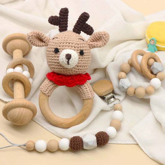 Crochet Molars Appease Toy Deer Animal Molars Stick