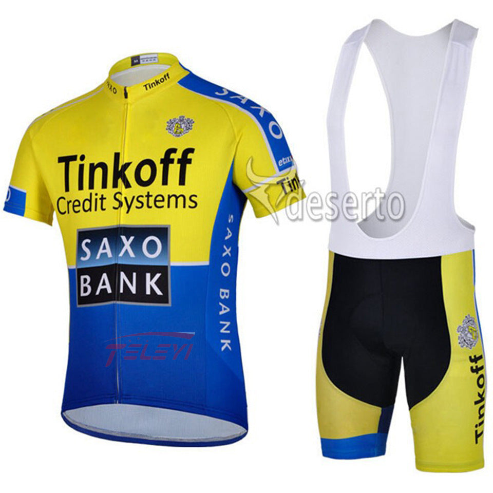 Cycling Short Sleeve Suit Fluorescent Color Cycling Jersey