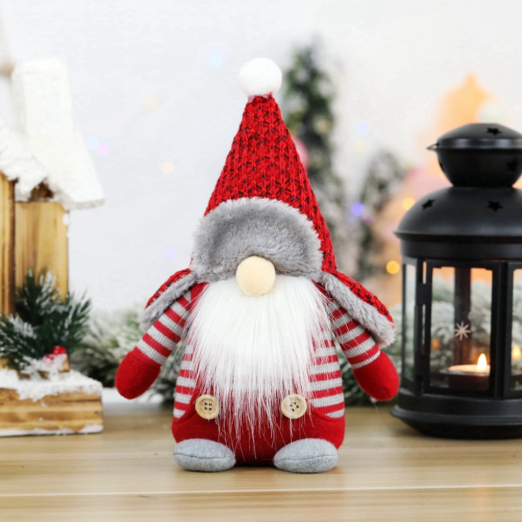 Faceless Dolls Ornaments Nordic Forester Santa Claus Ornaments Christmas Window Decoration