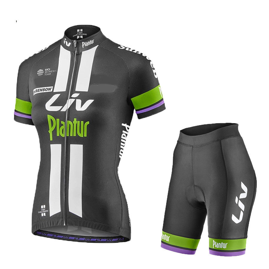 Women's LIV Summer Cycling Jersey Short Sleeve Shorts Suit Breathable