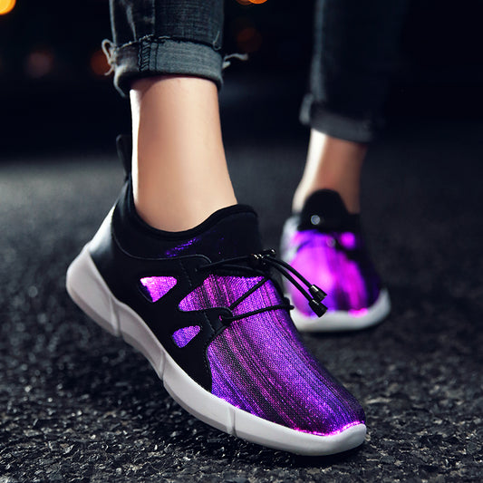 LED luminous mesh shoes