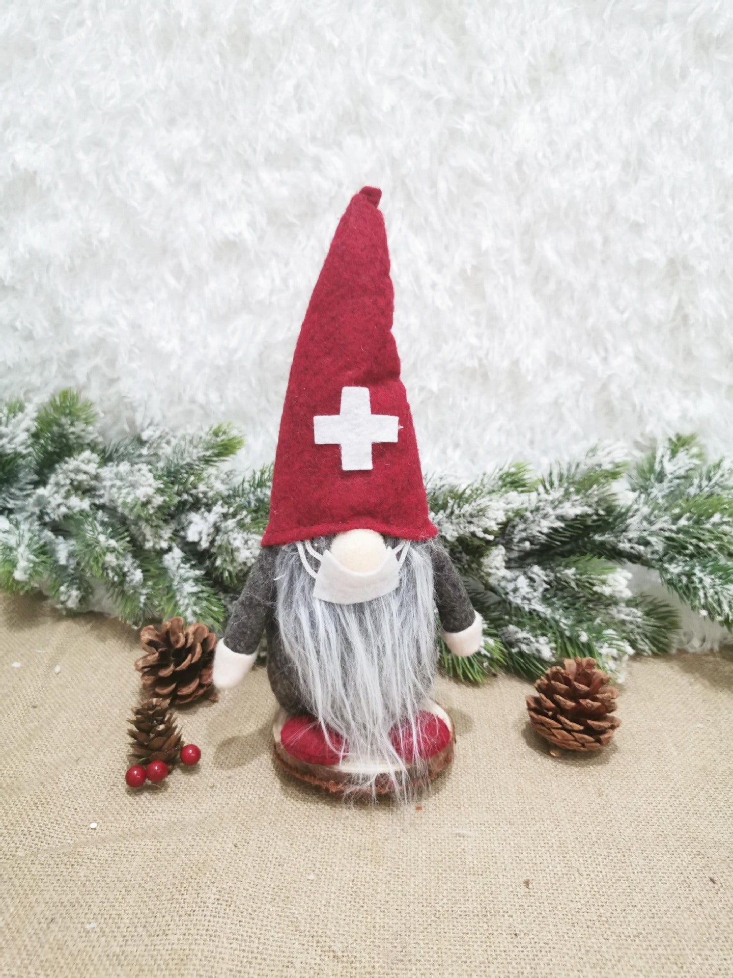 Faceless Dolls Ornaments Nordic Forester Santa Claus Ornaments Christmas Window Decoration