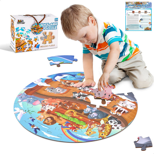 Floor Puzzles, Wooden Noah's-Ark Animal Puzzles