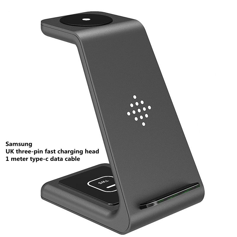 Compatible With , 3 In 1 Fast Charging Station Wireless Charger Stand Wireless Quick Charge Dock For Phone Holder