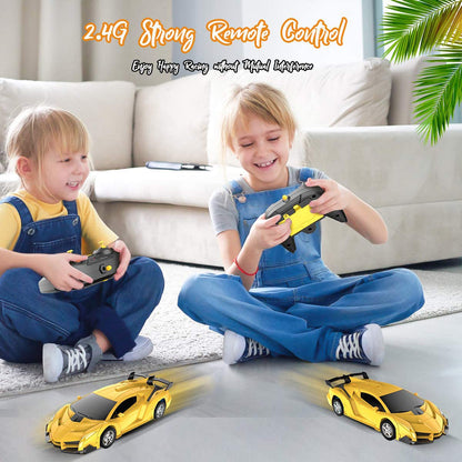 Remote Control Car, Transform Robot RC Cars for Kids Toys, 2.4Ghz 1:18 Scale Racing Car with One-Button Deformation, 360°Drifting, Christmas Birthday Gifts for Boys Girls