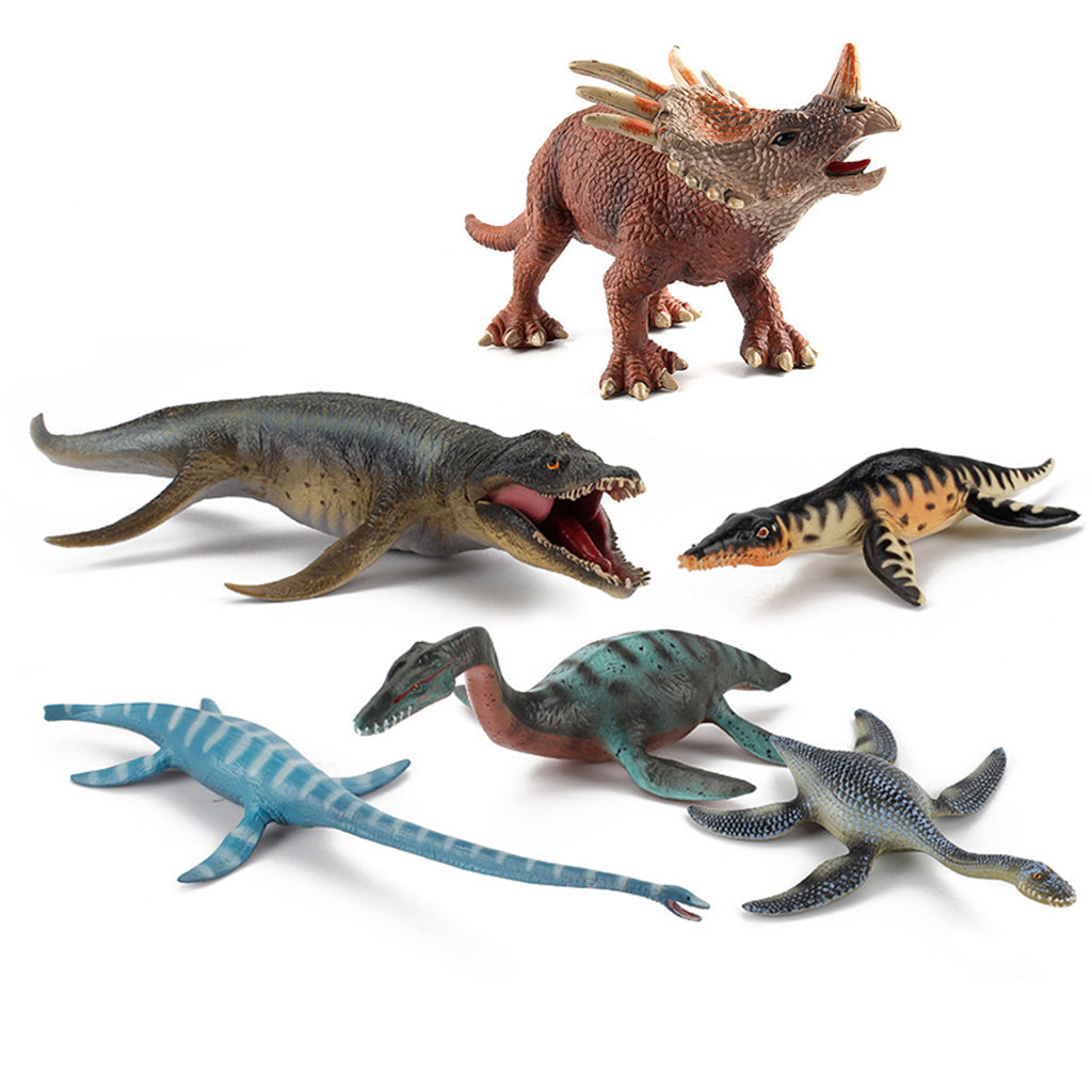 nanortoys 6-piece large dinosaur set-Realistic dinosaur figurines and game mats for dinosaur lovers-Perfect holiday party gifts for children-Dinosaur toys for boys and girls, children's birthday gifts