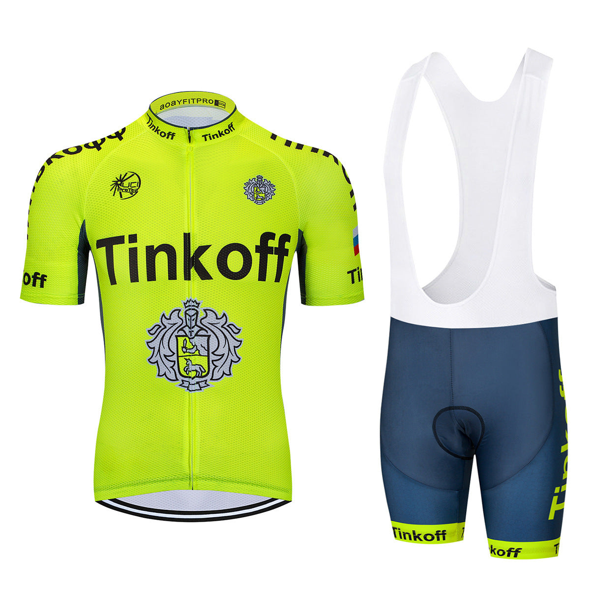 Cycling Short Sleeve Suit Fluorescent Color Cycling Jersey