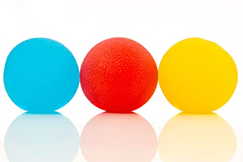 Stress Relief Balls (3-pack) - Tear-Resistant, Non-toxic, No BPA/Phthalate/Latex (Colors as Shown) - Ideal for Kids and Adults - Squishy Relief Toys to Help Anxiety, ADHD, Autism and More - By IMPRESA