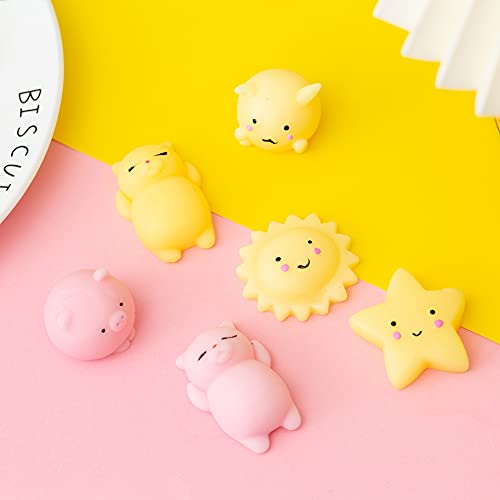 Mochi Squishy Toys 20PCS Party Favors for Kids Cat Dolphin Squishy Squeeze Stress Relief Toys Mini Mochi Kawaii Animal Party Novelty Toys Boy Girl Birthday Gift Random