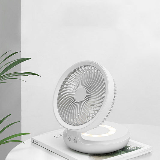 Wireless Suspended Air Circulation Fan USB Rechargeable Folding Electric Fan Night Light Touch Control 4 Wind Speed