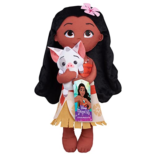 Just Play Disney Princess Lil' Friends Moana & Pua Plush Basic, Ages 2 Up