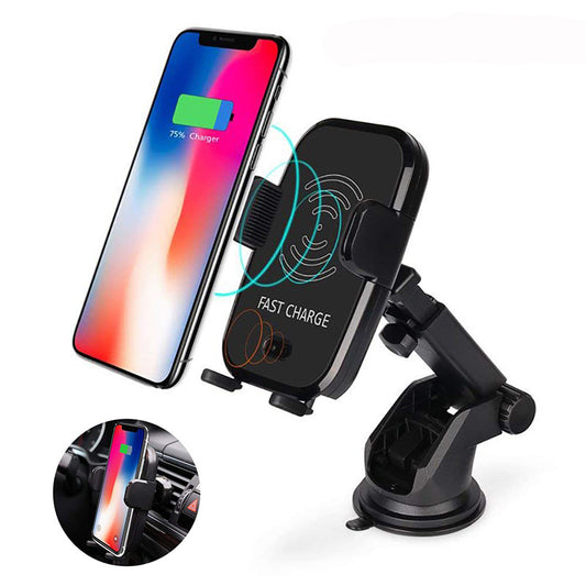 Fast Wireless Car Charger with Automatic Infrared Sensor Car Mount