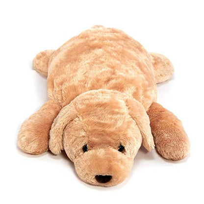 Extra Large Stuffed Dog Hugging Toy-Giant Sleeping Plush Body Pillow for Kids, Adults-Ideal for Bedroom Bed, Valentine’s Day Gift- 35 by 15 Inches Big, Brown, Fluffy and Soft-for Boys, Girls