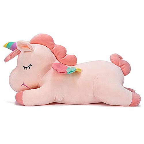 Unicorn Stuffed Animal, Soft Unicorn Plush Hugging Pillow Toy Gifts for Kids (Pink, 23.6 in)