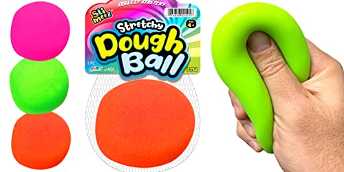 Stretchy Balls Stress Relief (1 Ball) by Fun a Ton | Soft Dough Stress Ball Pull and Stretch. Hand Therapy or Sensory Fidget Toy, Squishy Anxiety Relaxing Toy. | 401-1s