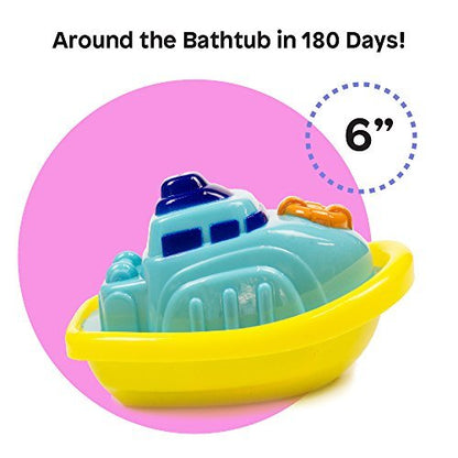 Boley Boats Bathtub & Pool Toys - 12 Pk Kids Bath Toys & Swimming Pool Games for Toddlers Ages 3+