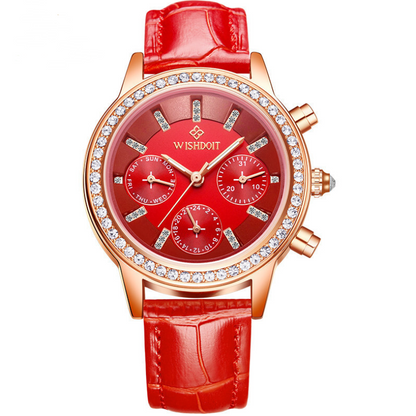 Multifunctional waterproof ladies watch