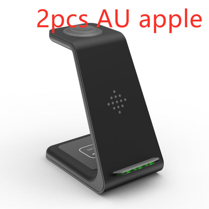 Compatible With , 3 In 1 Fast Charging Station Wireless Charger Stand Wireless Quick Charge Dock For Phone Holder