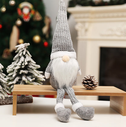 Snowflake Knitted Hat Forest Old Man Doll Ornaments