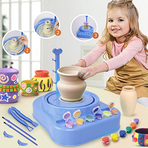 YONGSHUO Pottery Wheel for Kids, Do Art Pottery Studio,Arts and Crafts for Kids Toys Ages 8 9 10 11 12 Air-Dry Clay Refill - Great for Crafts and Home Activitie,Educational Toy Home School