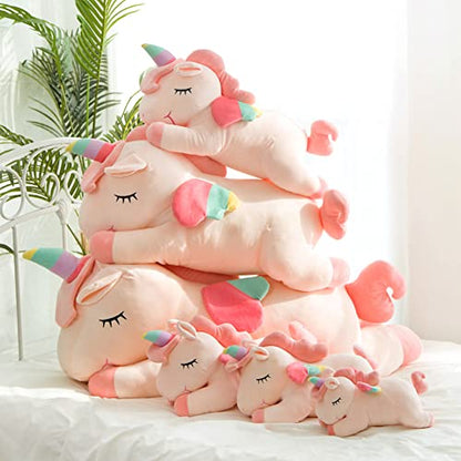 Unicorn Stuffed Animal, Soft Unicorn Plush Hugging Pillow Toy Gifts for Kids (Pink, 23.6 in)