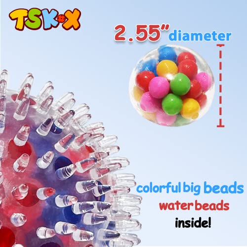 Stress Balls for Kids and Adults 4 squishies Balls Water Bead Stress Balls Sensory Ball Squeezing Ball Squishies Toys Set for Anxiety Autism ADHD and More