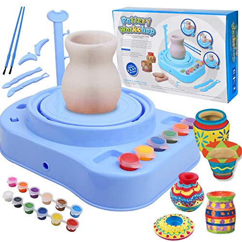 YONGSHUO Pottery Wheel for Kids, Do Art Pottery Studio,Arts and Crafts for Kids Toys Ages 8 9 10 11 12 Air-Dry Clay Refill - Great for Crafts and Home Activitie,Educational Toy Home School