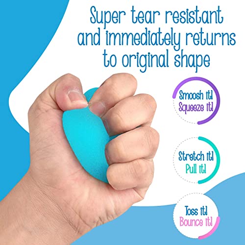 Stress Relief Balls (3-pack) - Tear-Resistant, Non-toxic, No BPA/Phthalate/Latex (Colors as Shown) - Ideal for Kids and Adults - Squishy Relief Toys to Help Anxiety, ADHD, Autism and More - By IMPRESA