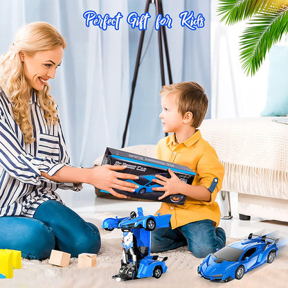 Remote Control Car, Transform Robot RC Cars for Kids Toys, 2.4Ghz 1:18 Scale Racing Car with One-Button Deformation, 360°Drifting, Christmas Birthday Gifts for Boys Girls