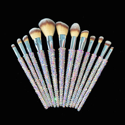 Diamond 12 Gems Makeup Beauty Tool Loose Powder Brush Repairing Concealer Brush