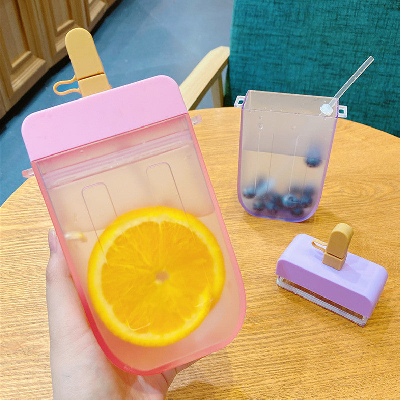 Summer Children's Water Cup Baby Portable Cup Straw