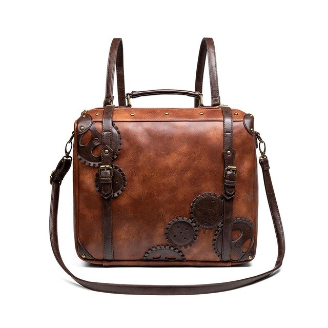 Medieval Retro Style Large-Capacity Contrast Color Bag