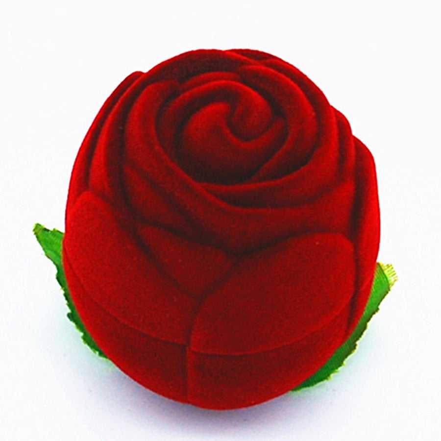 Romantic Red Rose Flower Ring Gift Box for Anniversary Wedding Proposal & Gifts